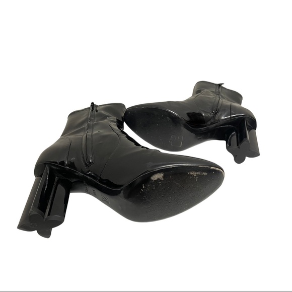 LOUIS VUITTON SILHOUETTE BLACK PATENT BOOTS 39 1/2 - Picture 4 of 5